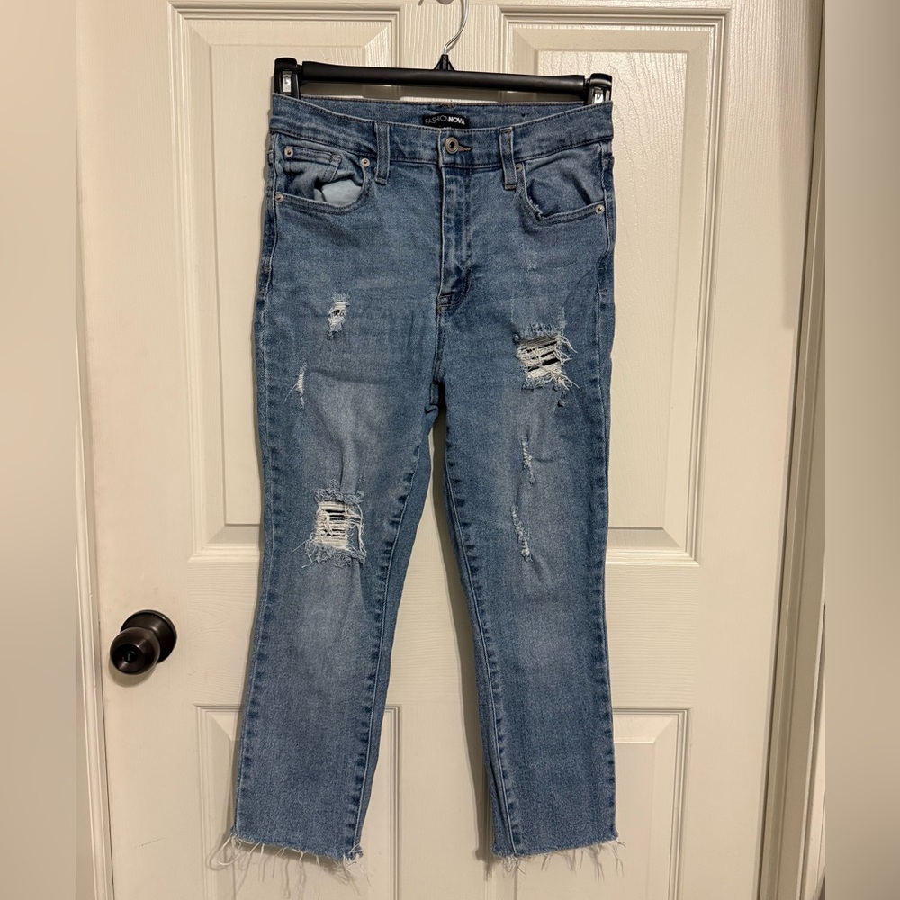 Fashion Nova Vintage Skinny Ankle Lightwash Jeans